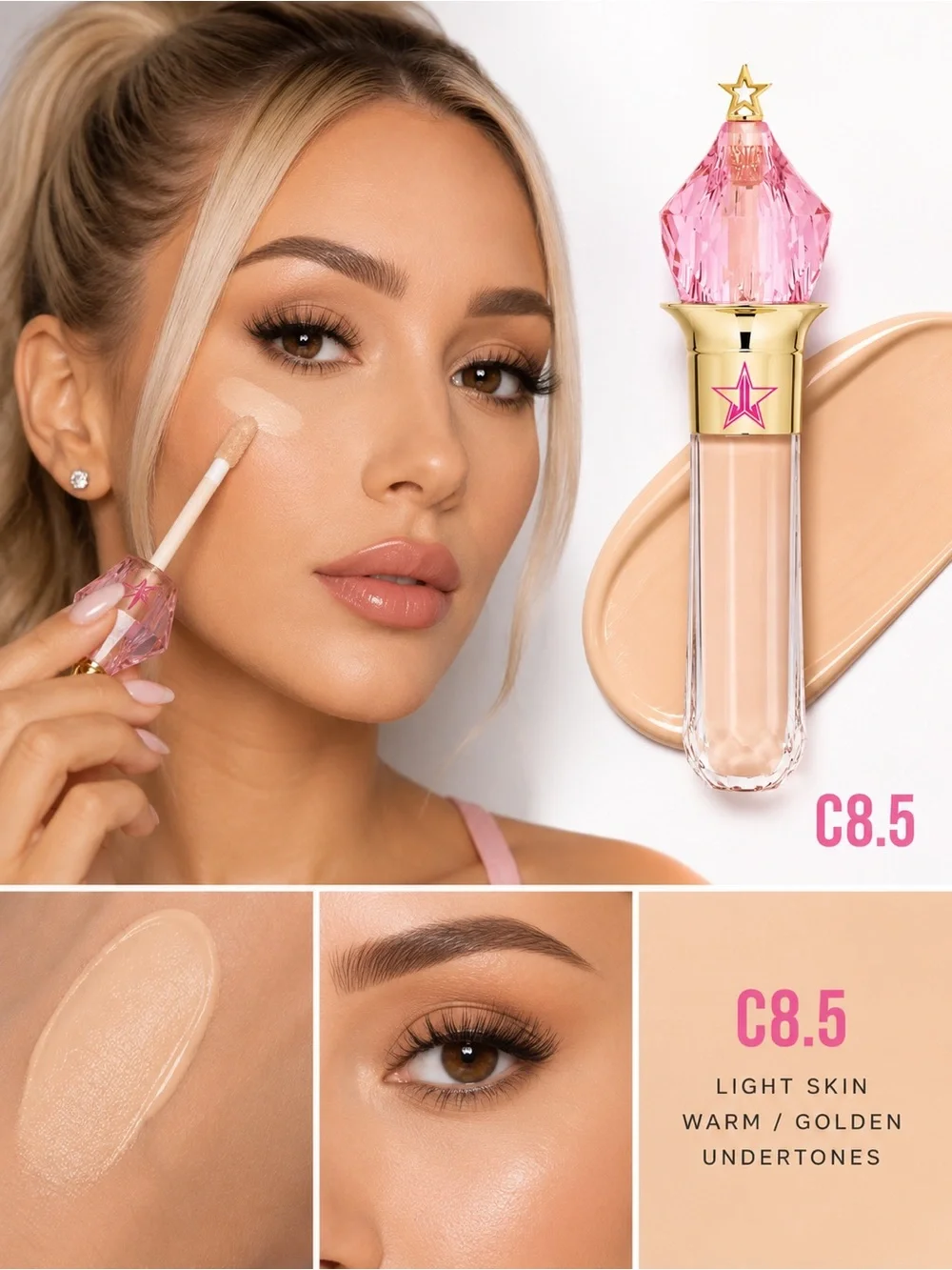 Jeffree Star Magic Star Liquid Concealer C8.5 Light Warm Golden Undertones NEW